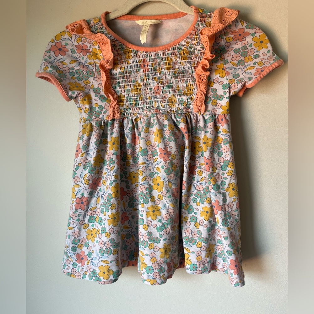 Matilda Jane Girls Matilda Jane Dream chasers Smocked Florals Tunic Size 10